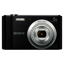 Sony CyberShot DSC-W800 Compact Camera, HD 720p, 20.1MP, 5x Optical Zoom, 2.7 LCD Screen Black
